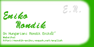 eniko mondik business card